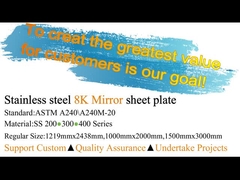 Spiegel van titanium beëindigt de Gouden Roestvrij staal 304 1219mm voor Decoratie