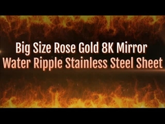 SS 201 304 316 Rose Gold Embossed Ripple Stainless Staalplaat