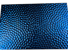 SS Blauw Titanium 8K Spiegel Gehamerd Blad