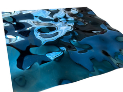 SS Blauwe Spiegel 8k Water Rimpel Blad