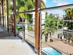 Spiegel Gebeëindigd Roestvrij staal Inox AISI 201 304 het Traliewerk van de 316 Huistrap