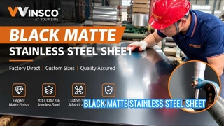 VVINSCO zwarte matte roestvrijstalen plaat | Fabriek directe levering