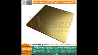 Winsco Gold parelgestraald titanium SS parelgestraald roestvrij staal